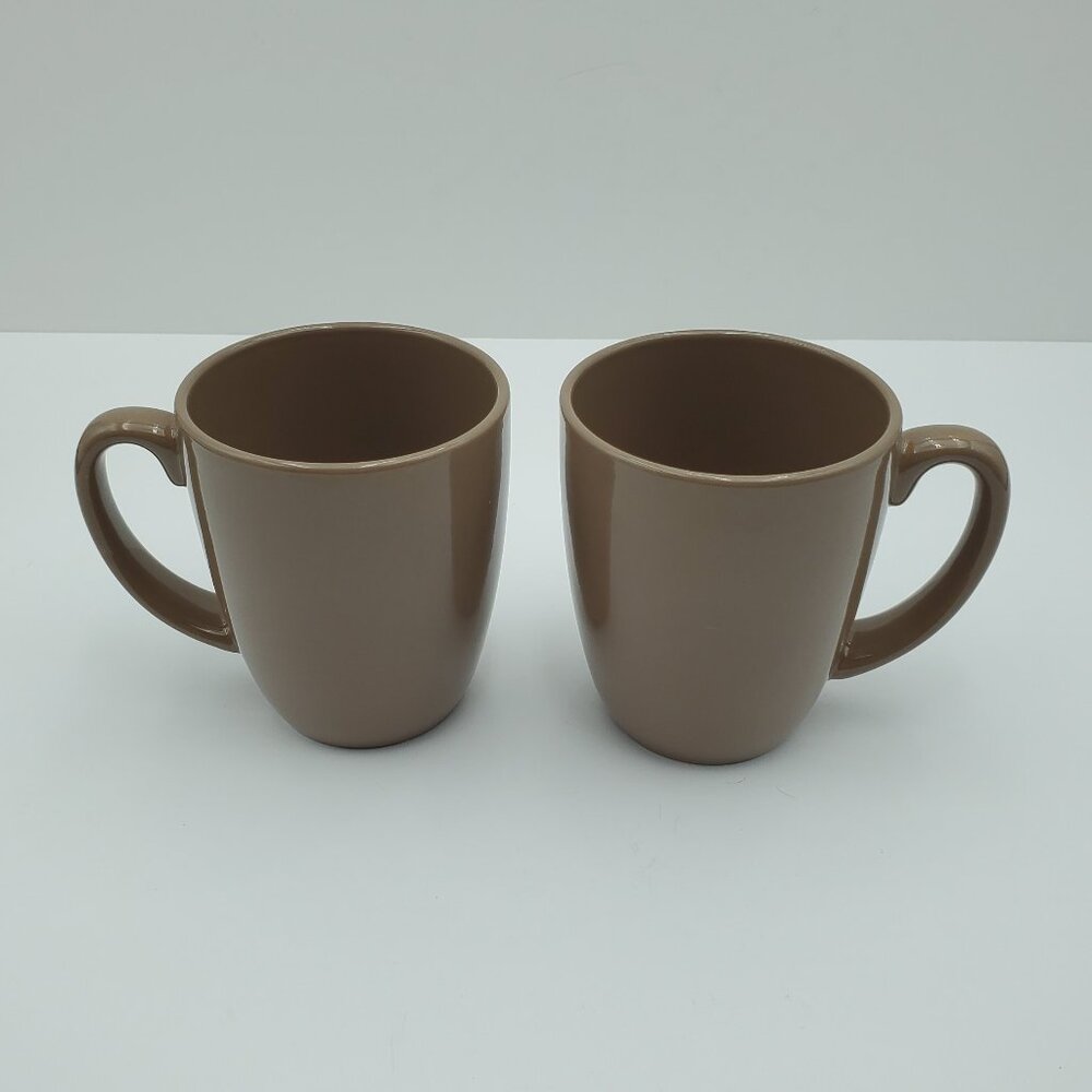 Corelle Stoneware Mocha Brown Mugs Corning Caramel Chestnut Brown Mugs